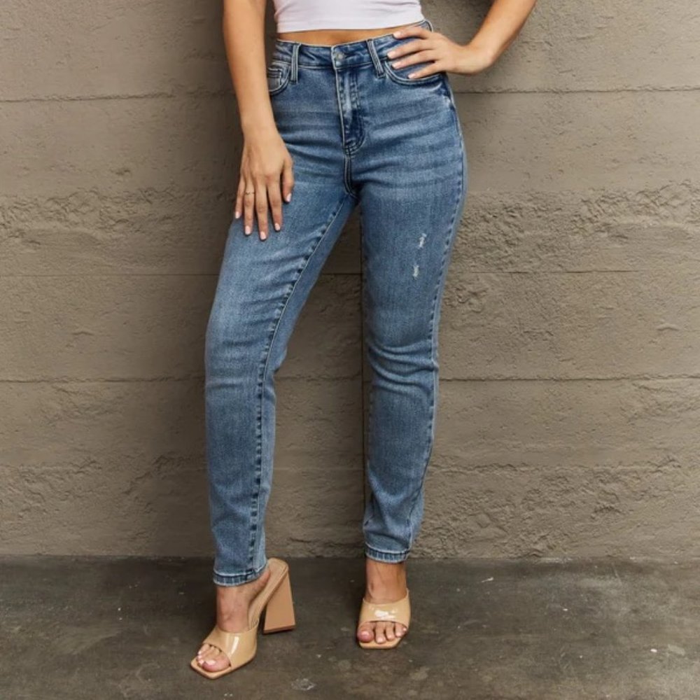 Judy Blue Distressed High Rise Jeans / Size 5(27) / Kayla